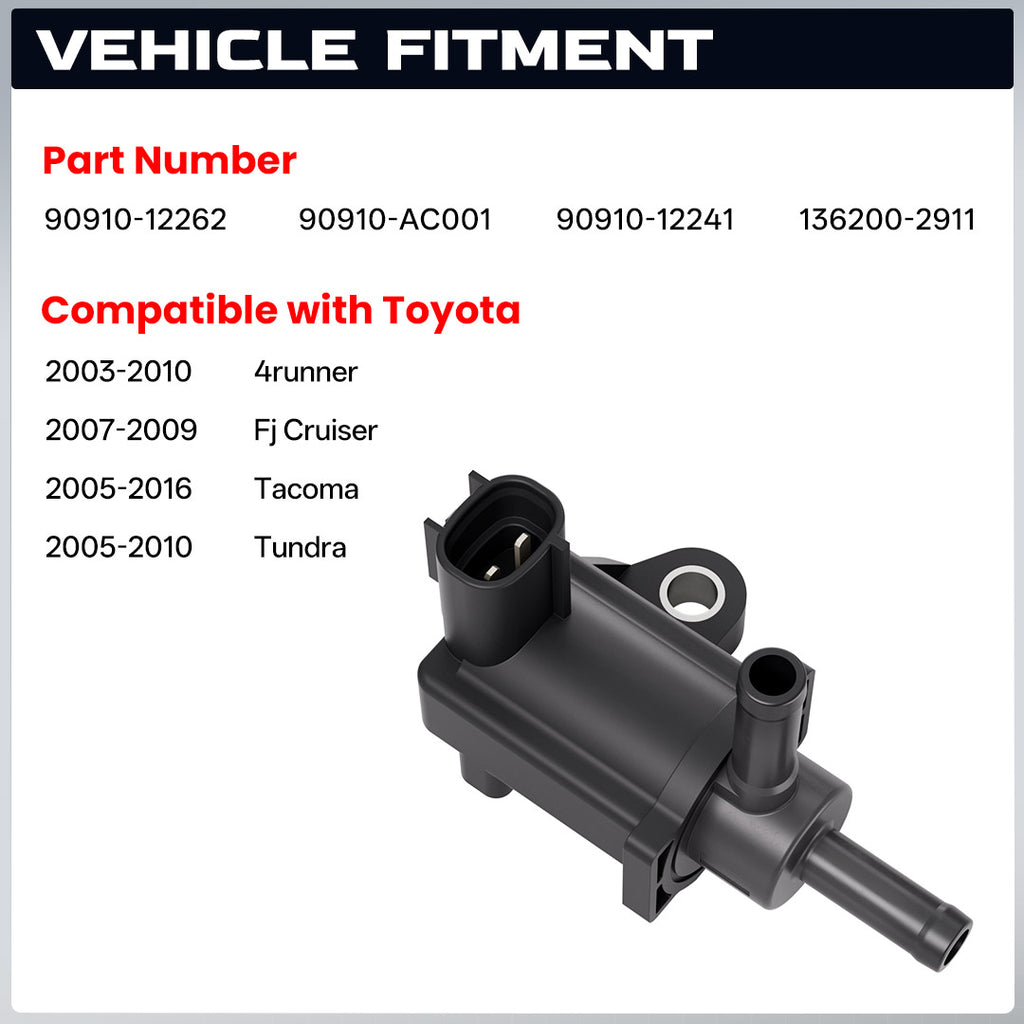 EVAP Purge Valve Replacement for TOYOTA OE 90910-12262 90910-AC001
