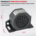 FENYRUSY 12–48V DC 110dB Heavy Duty Backup Alarm – Reverse Warning Alarm for Trucks, Vans & Equipment